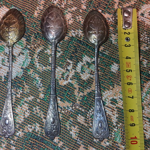Victorian spoons used with high relief from 19th century