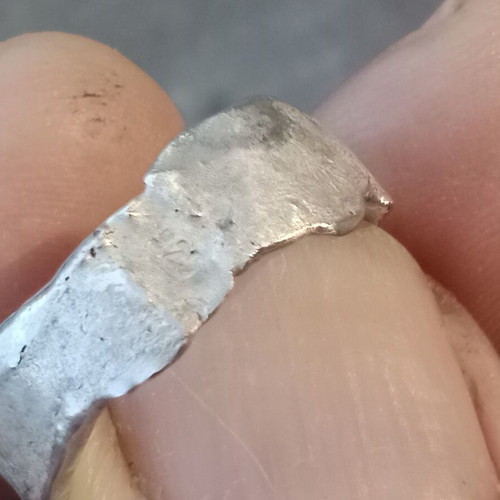 Silver ring 925 with black diamond, like new, size 54