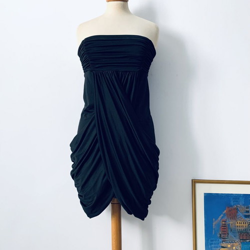 Strapless dress Veloudakis new, jersey, size S-M, black