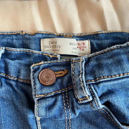 Children's denim set, shirt and jacket size 6-9 months boy, like new, ZARA
