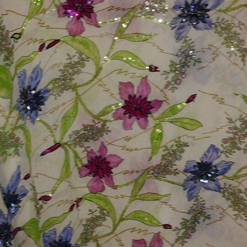 Mia silk blouse like new, multicolored with sequins