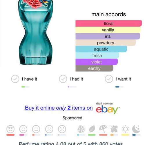 Jean Paul Gaultier Belle Fleur Terrible EDP 100 ml like new