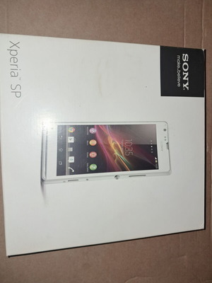 Sony Xperia SP mobile box used with leaflets