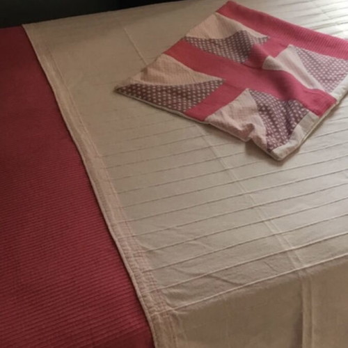 Handmade cotton bed cover and pillow case like new
