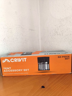 Tent accessory set complete with 50 camping essentials