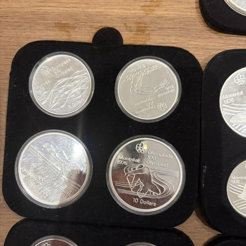 Complete Collection of 28 Silver Coins 925 Montreal 1976 Olympics New