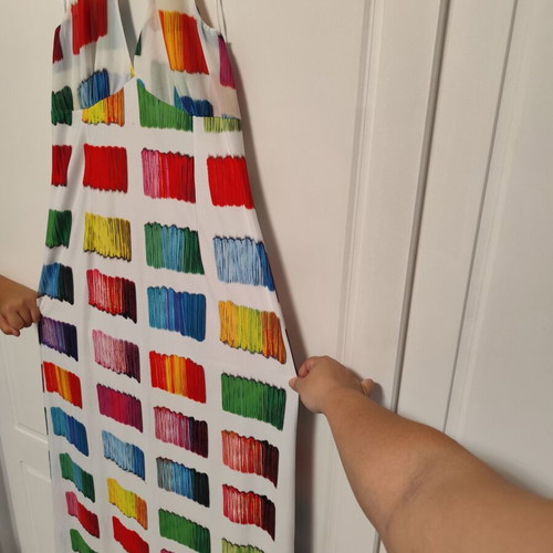 Long dress like new, size large, halter neck with back elastic