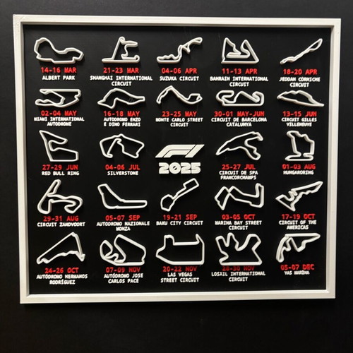 Formula 1 2025 Calendar new