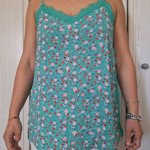 Floral blouse lingerie style PROMOD like new, one size