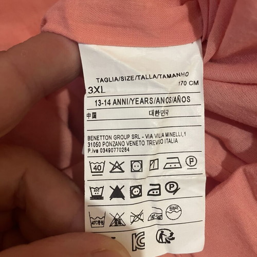 Benetton dress 3XL for 13-14 years old, pink