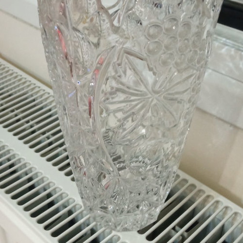 Crystal vases used, vintage, set of 2 pieces