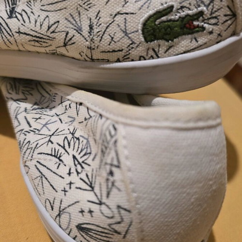 Lacoste canvas shoes used, size 37, white