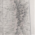  1825 Χάρτης Σουλίου Πάργας Τσαμουριά χαλκογραφια LAPIE