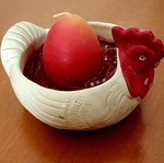 Decorative Easter ceramic egg holder like new