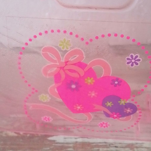 Children's plastic handbag used, pink
