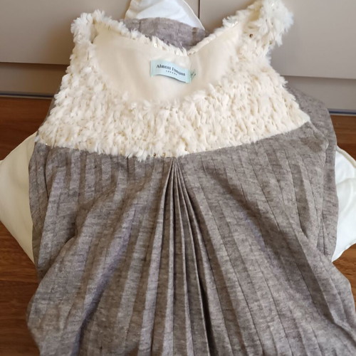 Almost Famous dress size 10 like new, winter, white and gray