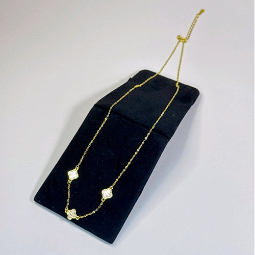 Necklace Silver 925 new, gold color, 47 cm