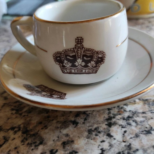 Authentic Greek coffee cup with crown made to order