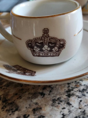 Authentic Greek coffee cup with crown made to order
