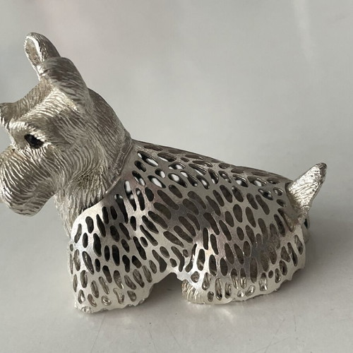 Christofle Silver Plated Scottish Terrier Figurine like new