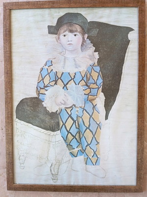 Painting The Little Paolo as Harlequin 45×60