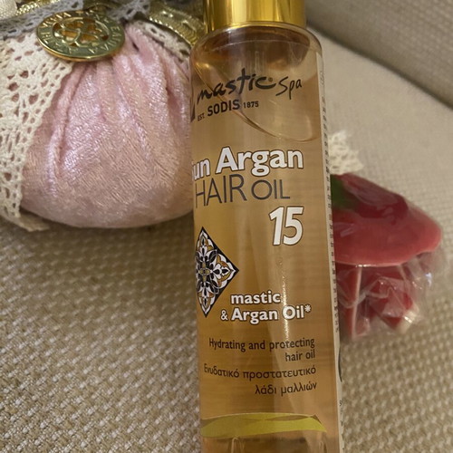 Sun Argan Hair Oil 15spf 100ml mastic spa new