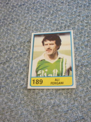 Ali Fergani Αλγερία συλλεκτική κάρτα ποδοσφαίρου The Stars of Football 1986 #189