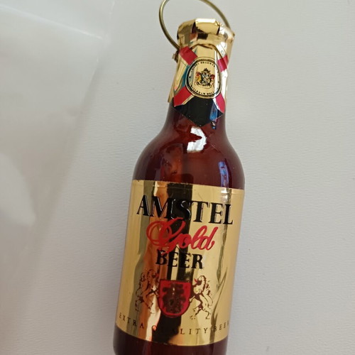 Amstel Gold Beer Vintage Collectible Keychain Bottle Opener like new