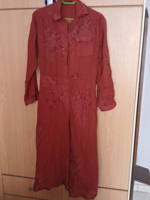 Μεταξωτό φόρεμα μακρύ βαθύ κόκκινο σαν καινούργιο μέγεθος M