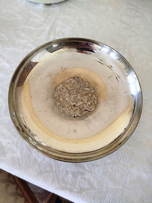 Silver-plated bowl used