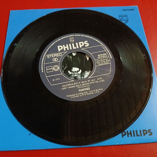 Ramones California Sun 7-inch punk record