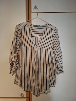 Μπλούζα μανίκι 3/4 Stradivarius small ριγέ καινούργιο μπεζ