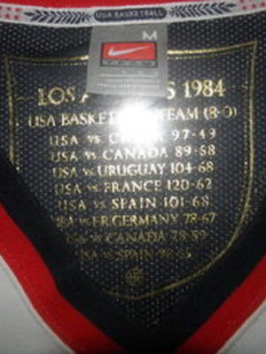 Michael Jordan USA Los Angeles Olympic Games 1984 jersey framed like new