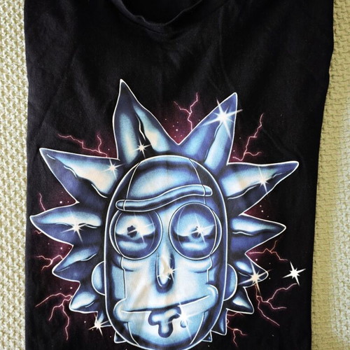 H&M Rick and Morty T-Shirt size L like new, black
