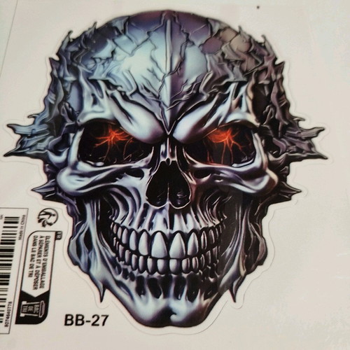 Skull sticker new, vinyl 15x15 cm