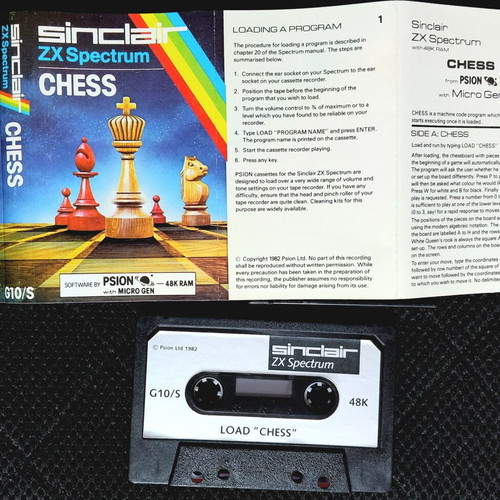 Chess and Chequered Flag original ZX Spectrum cassettes like new