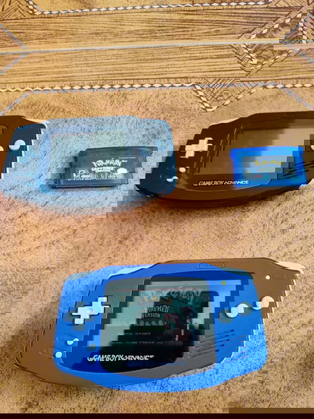 2x Game Boy Advance Nintendo Console Game Παιχνίδι Κονσόλας Sapphire FireRed Pokemon Retro Pokémon 2