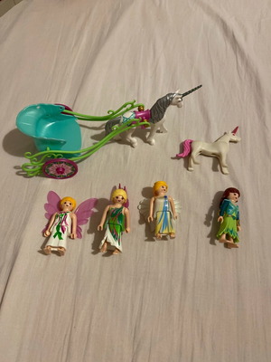 Playmobil fairies and unicorns used
