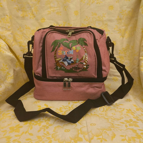 Stitch Scrump Disney Pink Insulated Lunch Bag with 2 Compartments