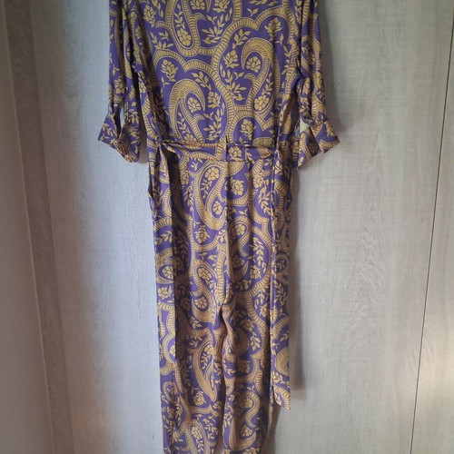New Age women's jumpsuit like new, purple and yellow