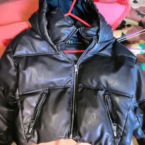 Zara short jacket like new, black, size S