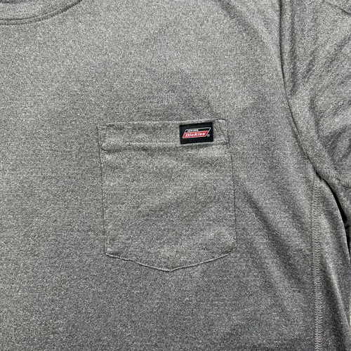 Dickies T-shirt men's short sleeve with pocket 2XL gray polyester
