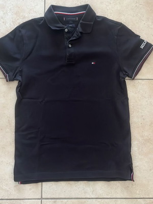 Tommy Hilfiger ανδρική μπλούζα polo slim fit σε μαύρο, μέγεθος S