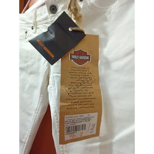 Harley Davidson Women's Gabardine Pants 28 New, White