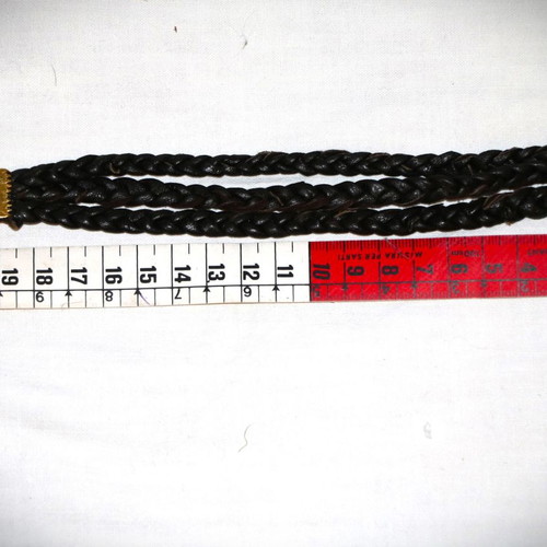 Jewelry bracelet made of genuine leather with 22K gold-plated clasp