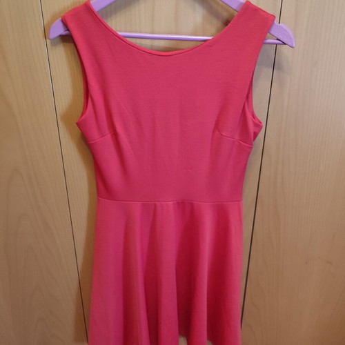 Zara red dress used, knee-length, viscose, size M