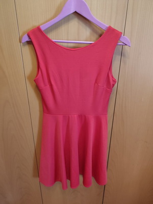 Zara red dress used, knee-length, viscose, size M