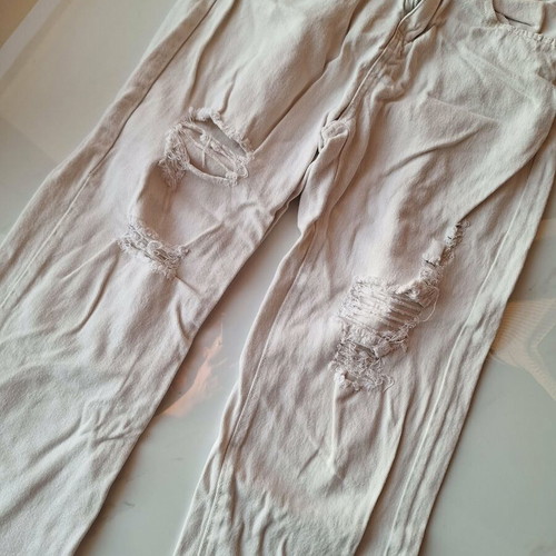 Women's jeans like new, ripped, size M 38 10, white