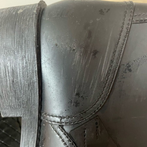 Women's black galoshes boots size 39 like new with signs of use