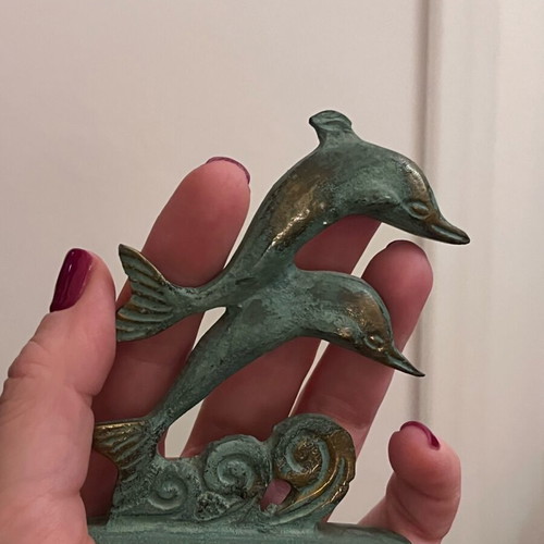 Decorative bronze piece with oxidation like new